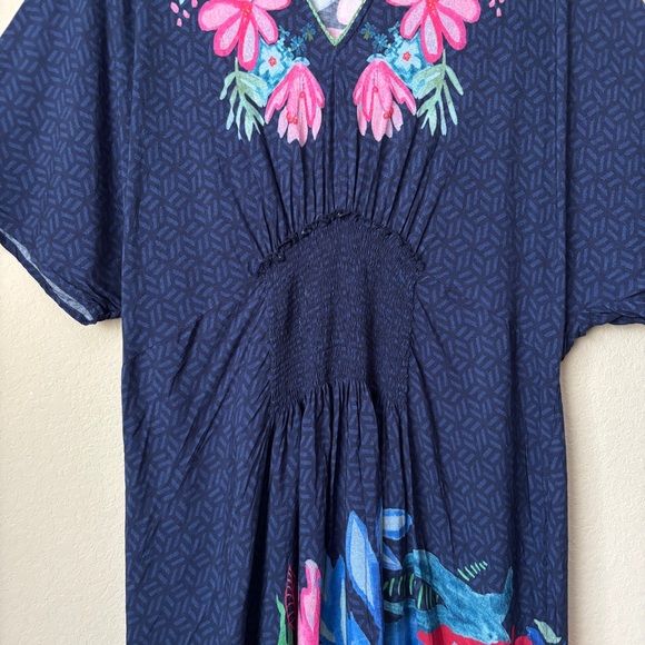 Anthropologie Bl-nk London Boho Floral Printed Tatiana Kaftan - Picture 6 of 14